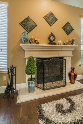 Fireplace, Interior, Wood Texture Flooring