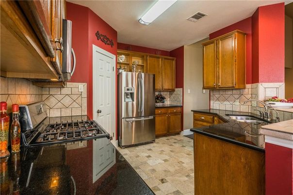 Interior, Kitchen, Stainless Steel Appliances, Tile Countertops