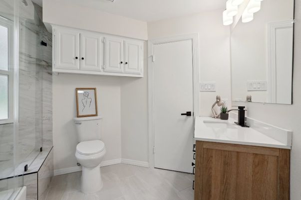 Bathroom, Glass Shower, Interior, Marble Walls
