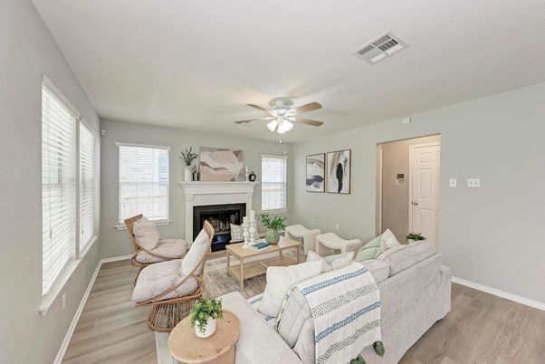 Fireplace, Interior, Living room, Wood Texture Flooring