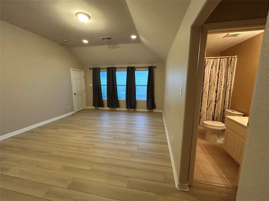 Bathroom, Interior, Recessed Lighting, Wood Texture Flooring