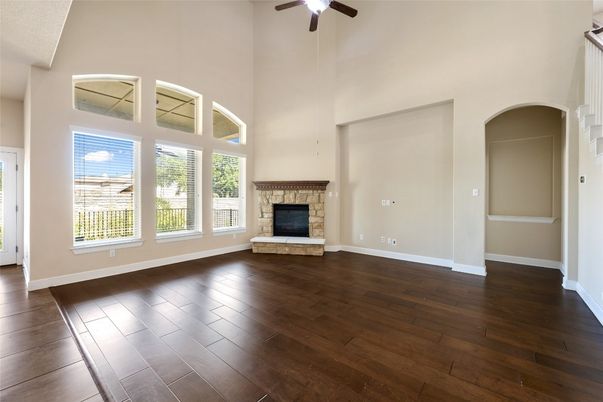 Empty room, Fireplace, Interior, Wood Texture Flooring