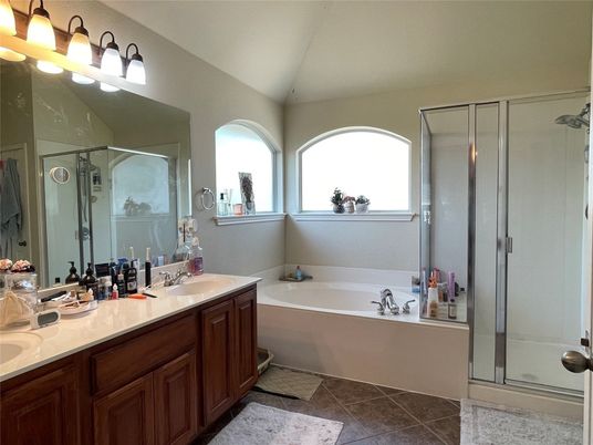 Bathroom, Dual Sink Vanities, Glass Shower, Interior
