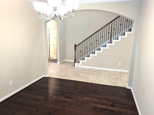 Chandelier, Empty room, Interior, Wood Texture Flooring
