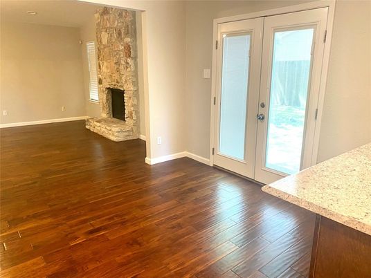 Empty room, Fireplace, Interior, Wood Texture Flooring