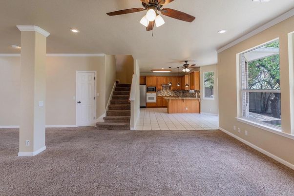 Empty room, Interior, Kitchen, Recessed Lighting