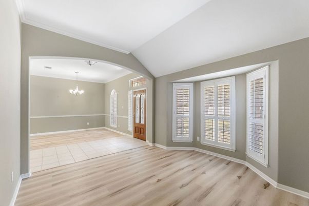 Chandelier, Empty room, Interior, Wood Texture Flooring