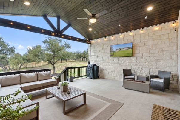 Exterior, Recessed Lighting, Stone Walls