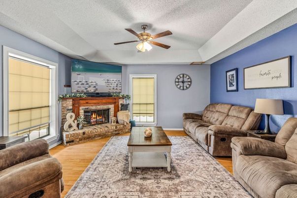 Fireplace, Interior, Living room, Wood Texture Flooring