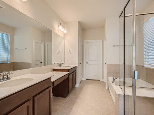 Bathroom, Dual Sink Vanities, Glass Shower, Interior