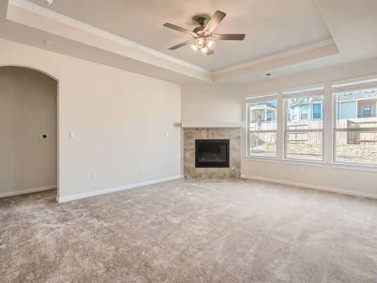 Empty room, Fireplace, Interior