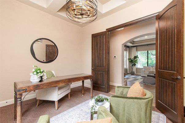 Chandelier, Home Office, Interior, Pendant Lights, Recessed Lighting