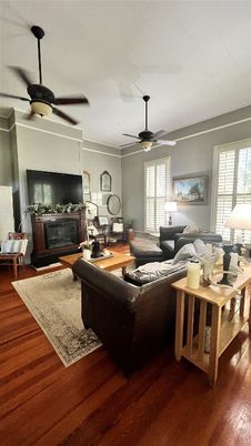 Fireplace, Interior, Living room, Wood Texture Flooring