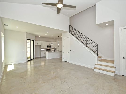 Empty room, Interior, Kitchen, Pendant Lights, Recessed Lighting