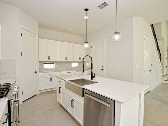 Interior, Kitchen, Pendant Lights, Stainless Steel Appliances