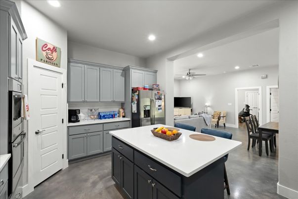 Dining room, Interior, Kitchen, Recessed Lighting