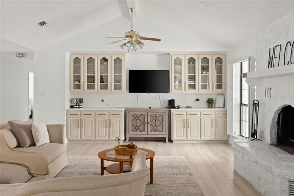 Fireplace, Interior, Living room, Wood Texture Flooring