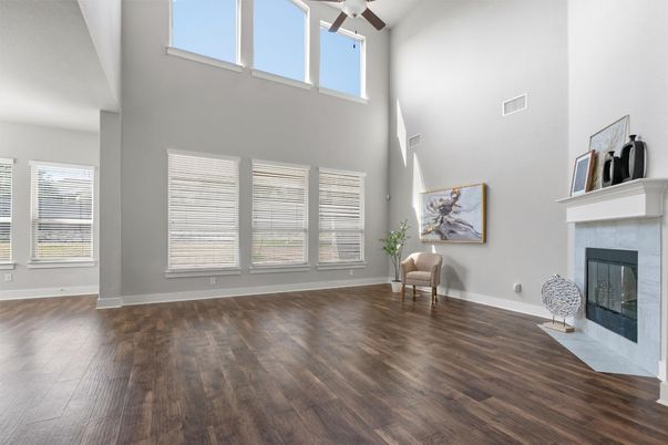 Fireplace, Interior, Wood Texture Flooring