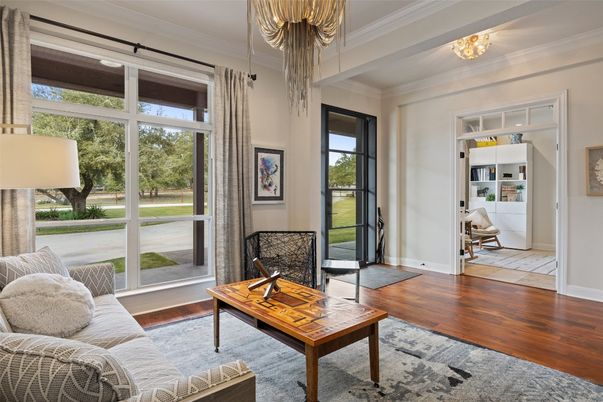 Chandelier, Interior, Living room, Wood Texture Flooring