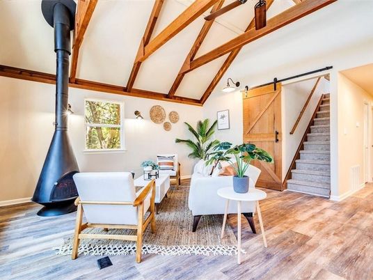 Fireplace, Interior, Wooden Beams, Wood Texture Flooring