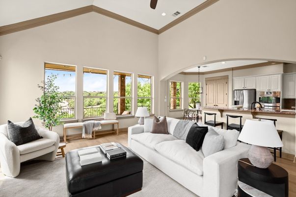 Interior, Kitchen, Living room, Recessed Lighting, Stainless Steel Appliances, Wood Texture Flooring
