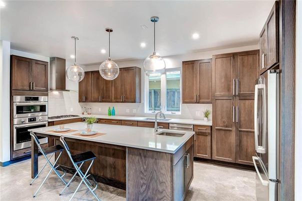 Interior, Kitchen, Pendant Lights, Recessed Lighting, Stainless Steel Appliances