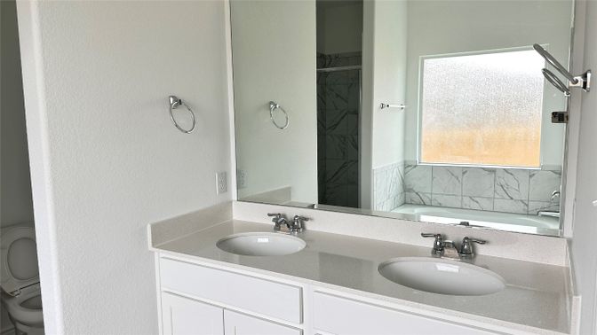 Bathroom, Dual Sink Vanities, Interior, Marble Walls