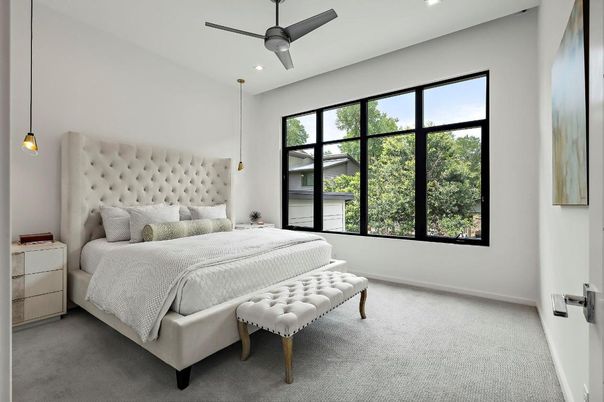 Bedroom, Interior, Pendant Lights, Recessed Lighting
