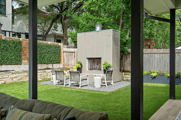 Backyard, Exterior, Fireplace