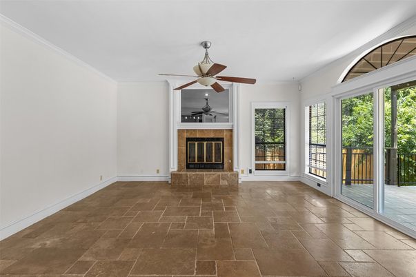 Empty room, Fireplace, Interior