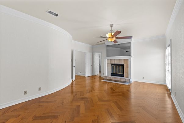 Empty room, Fireplace, Interior, Wood Texture Flooring