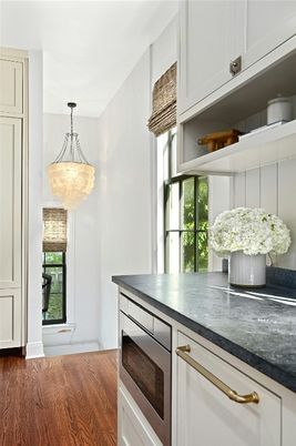Interior, Kitchen, Pendant Lights, Wood Texture Flooring