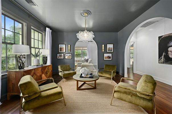 Chandelier, Interior, Living room, Wood Texture Flooring