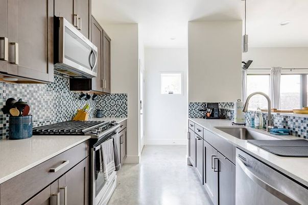 Interior, Kitchen, Pendant Lights, Recessed Lighting, Stainless Steel Appliances