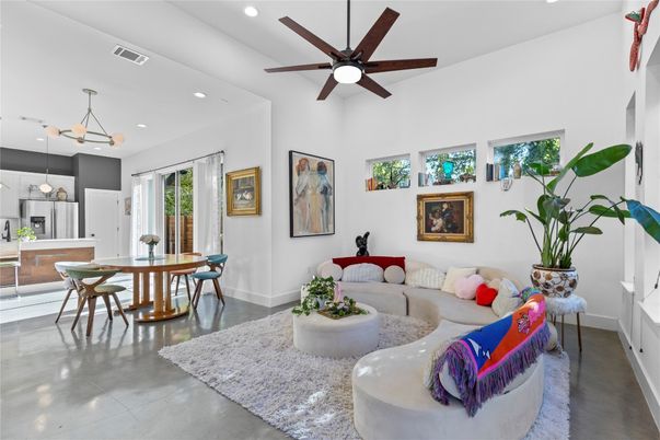 Dining room, Interior, Kitchen, Living room, Pendant Lights, Recessed Lighting
