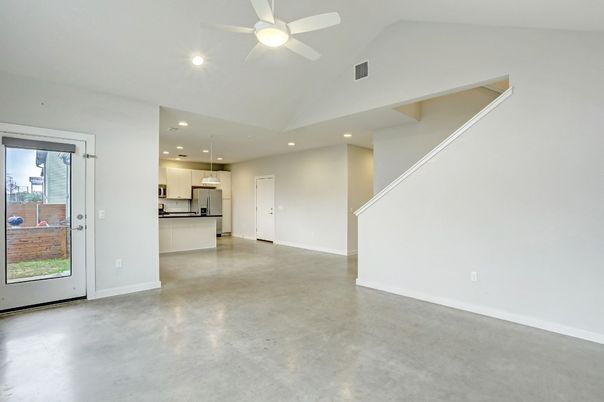 Empty room, Interior, Kitchen, Recessed Lighting