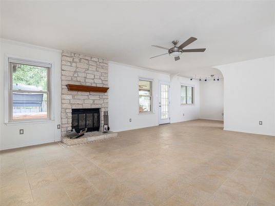 Empty room, Fireplace, Interior