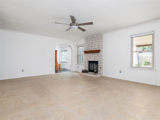 Empty room, Fireplace, Interior
