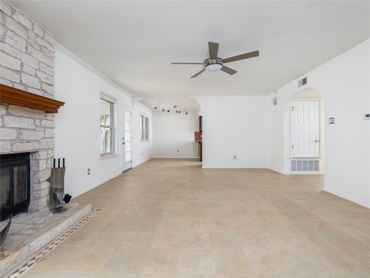 Empty room, Fireplace, Interior