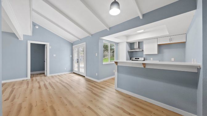 Interior, Kitchen, Wood Texture Flooring