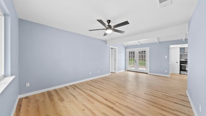 Empty room, Interior, Kitchen, Wood Texture Flooring