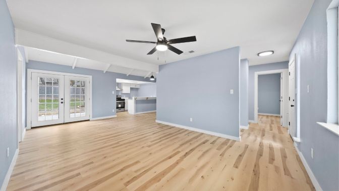 Empty room, Interior, Kitchen, Wood Texture Flooring