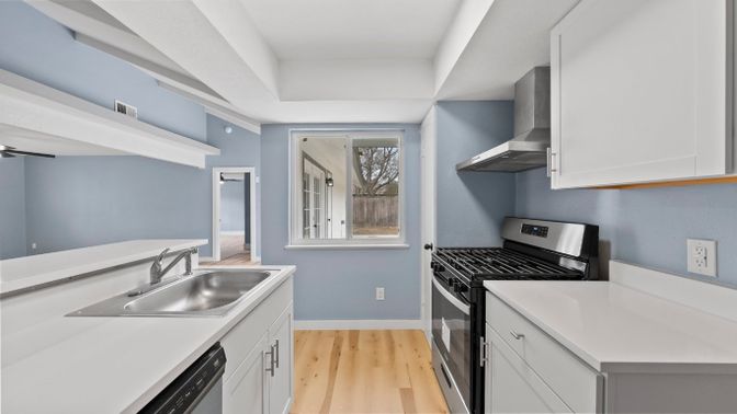 Interior, Kitchen, Wood Texture Flooring