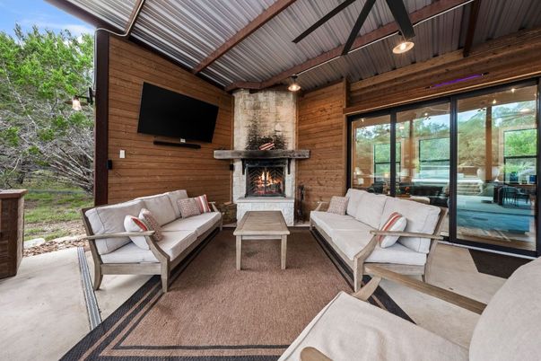 Fireplace, Interior, Living room, Wooden Walls