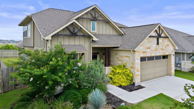 Attached, Exterior, Facade, Tudor Revival