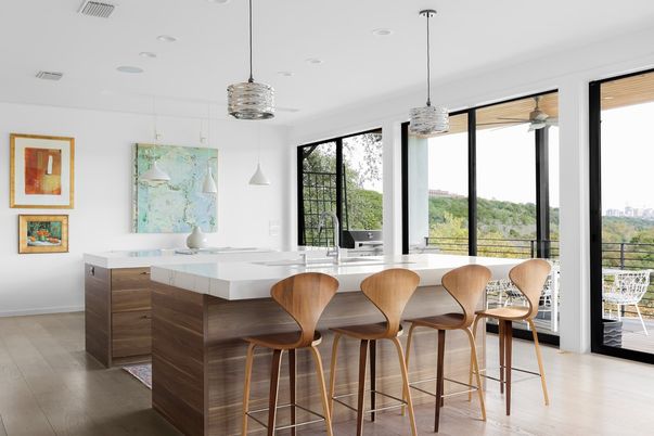 Interior, Pendant Lights, Recessed Lighting, Wood Texture Flooring