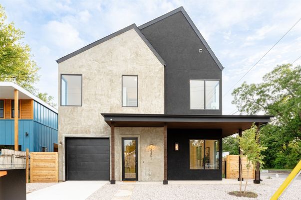Attached, Exterior, Facade, Modern