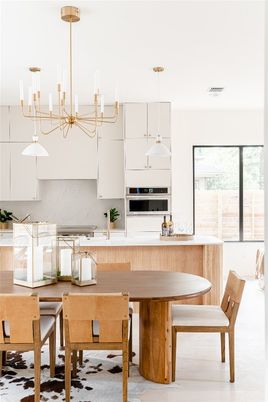 Chandelier, Dining room, Interior, Kitchen, Pendant Lights, Stainless Steel Appliances