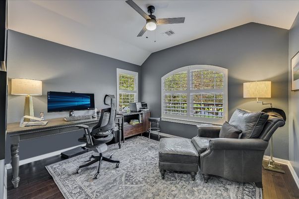 Home Office, Interior, Wood Texture Flooring