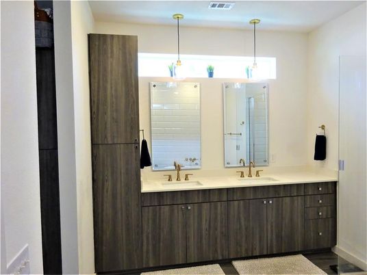 Bathroom, Dual Sink Vanities, Interior, Pendant Lights